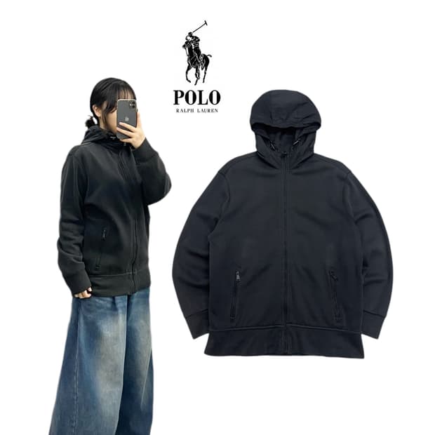 폴로 신형 풀오버 하이넥 후드집업