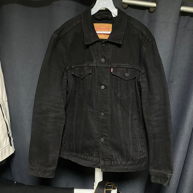 Levi's 리바이스 블랙 데님 트러커 자켓 L