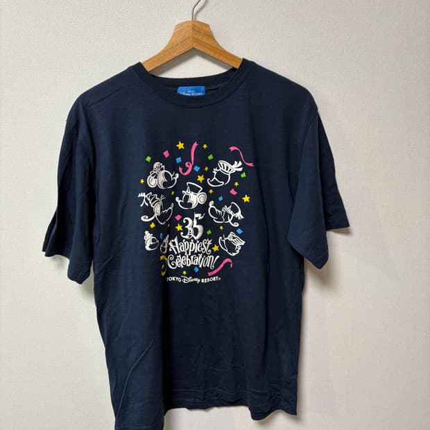 디즈니 정품 반팔 네이비 티셔츠 모리걸 일본 빈티지
