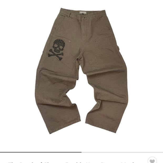 아오이로 더데스오브크롬 더블니 팬츠 - Mocha Brown (1)