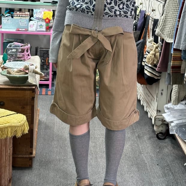 H ribbon short pants