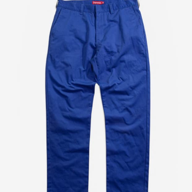 O-0308 Supreme cotton pants blue
