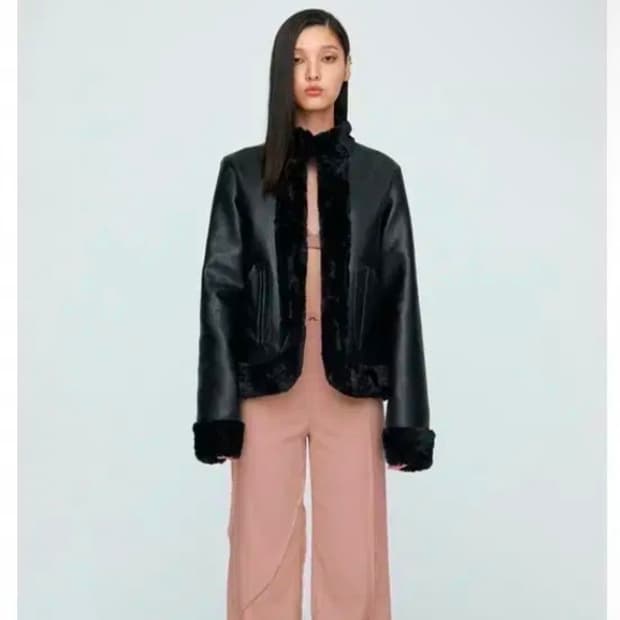 나체 리버시블 무스탕 퍼자켓