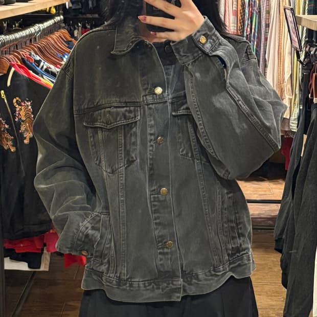 [HI] VTG데님자켓 흑청
