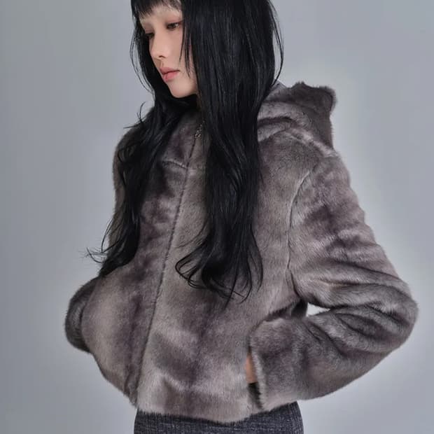 애즈언 후드 퍼자켓