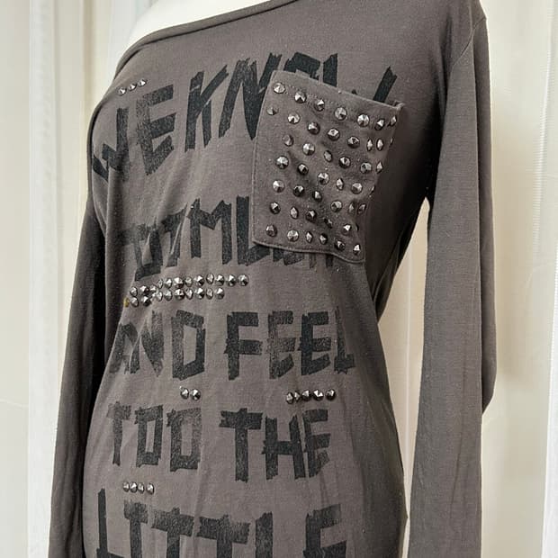 핑키앤다이안 펑크 포켓 스터드 롱슬리브