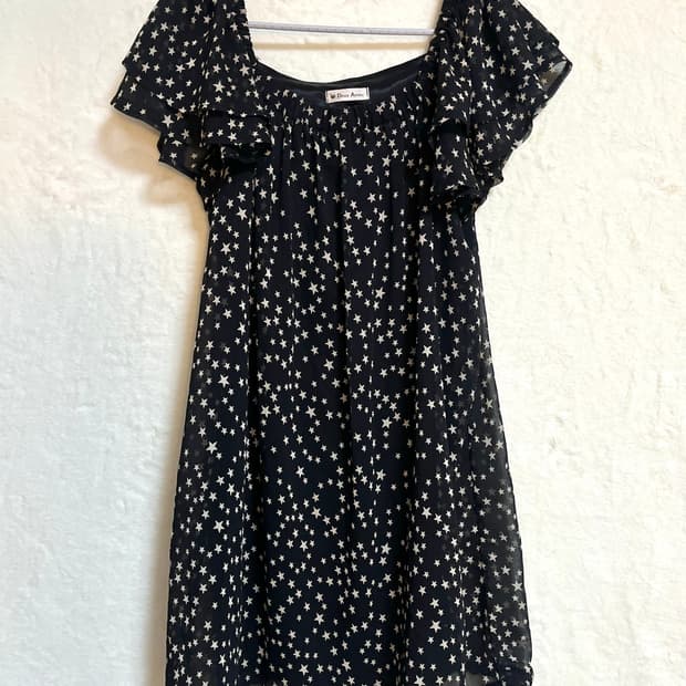 빈티지 별 쉬폰 원피스