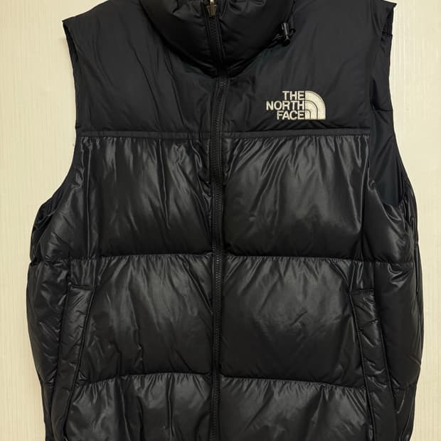 노스페이스 블랙 패딩 조끼 L