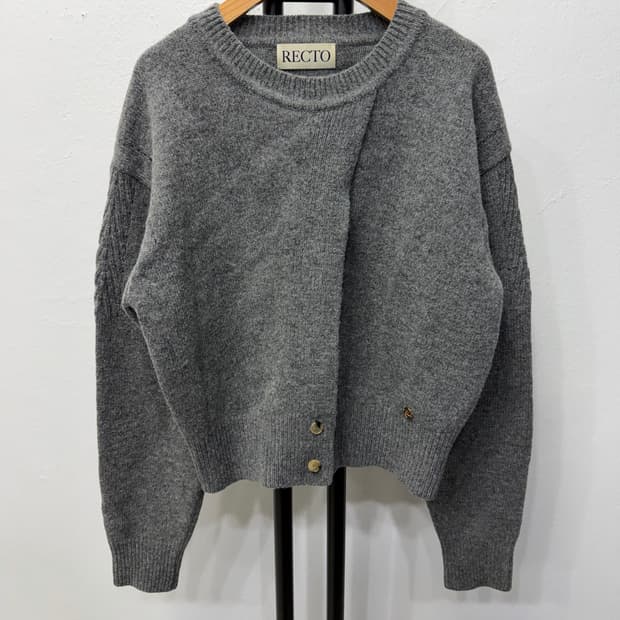 정품) 렉토 여성 회색 절개 니트 M