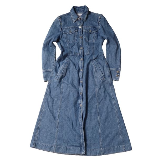 아키라 나카 Akira Naka Denim Button Up Dress 