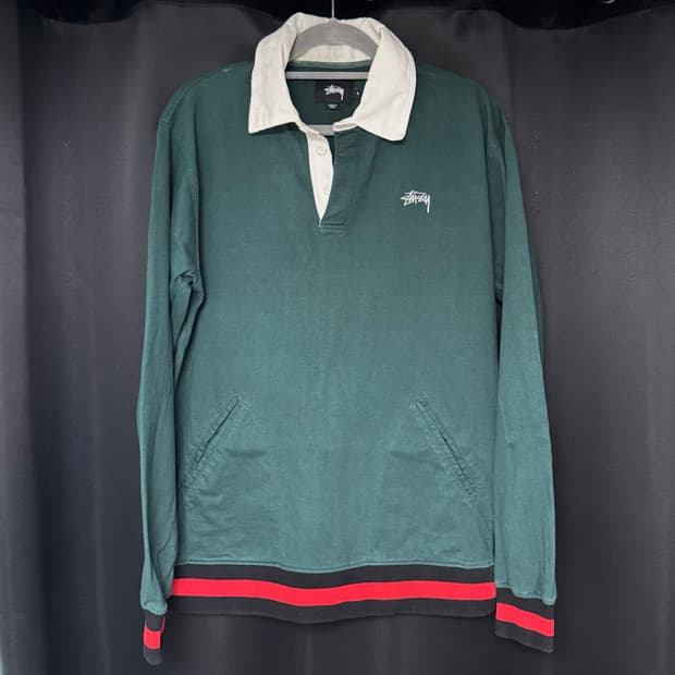 [S] 스투시 Desmond Stripe LS Rugby 럭비티