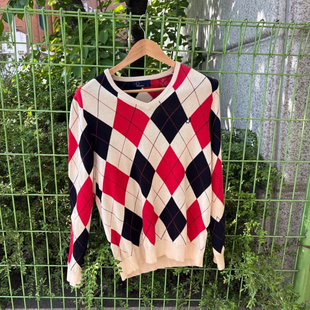 프레드페리 아가일 스웨터