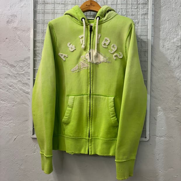 아베크롬비 y2k 빈티지 라이트 그린 후드집업 S