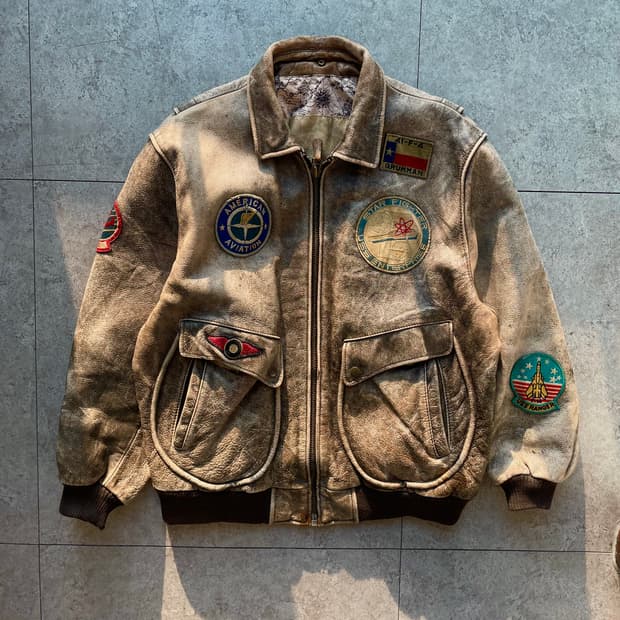나파소가죽 A2플라이트 자켓
