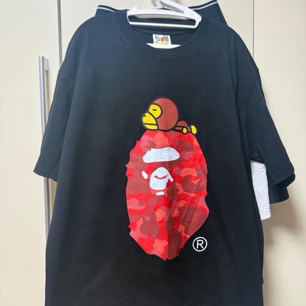 Bape 블랙 카모 티셔츠