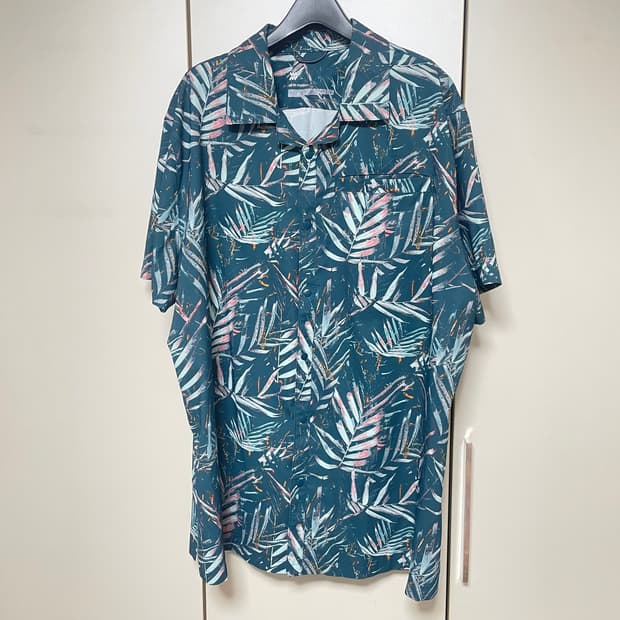 All In Motion Men's Resort 열대 패턴 셔츠XL