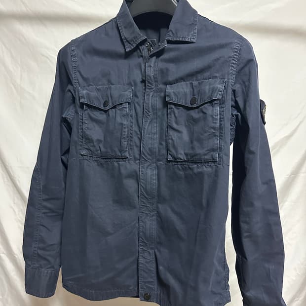 스톤아일랜드 올드이펙트 오버셔츠 네이비 (S)