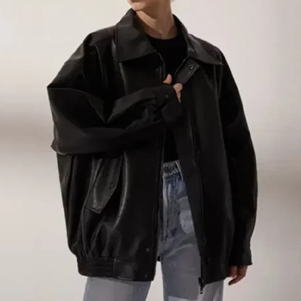 레이디볼륨 페이크레더 자켓 Free _ 여성