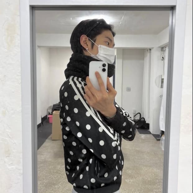 아디다스 도트 져지 트랙 자켓 땡땡이 나우아임영