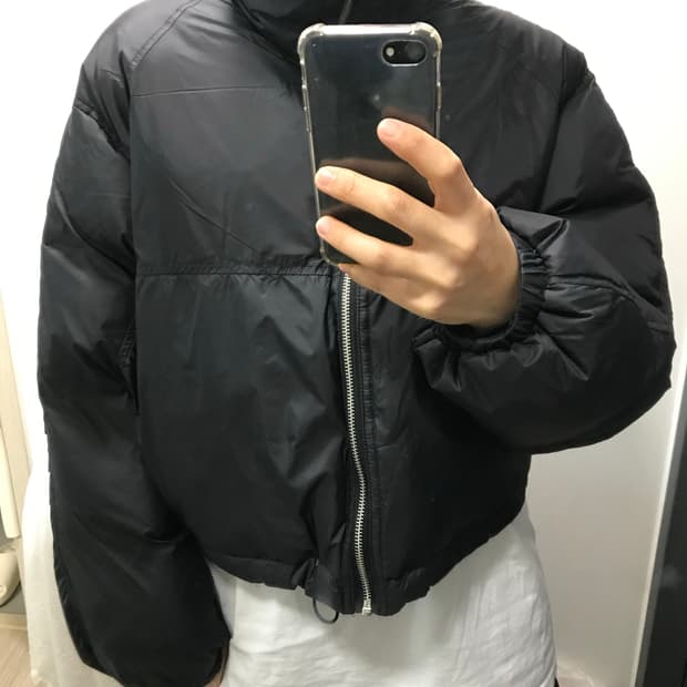 빈티지 덕다운100 숏패딩