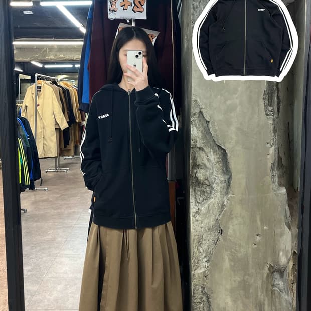 널디 후드집업 블랙 M #csz3517