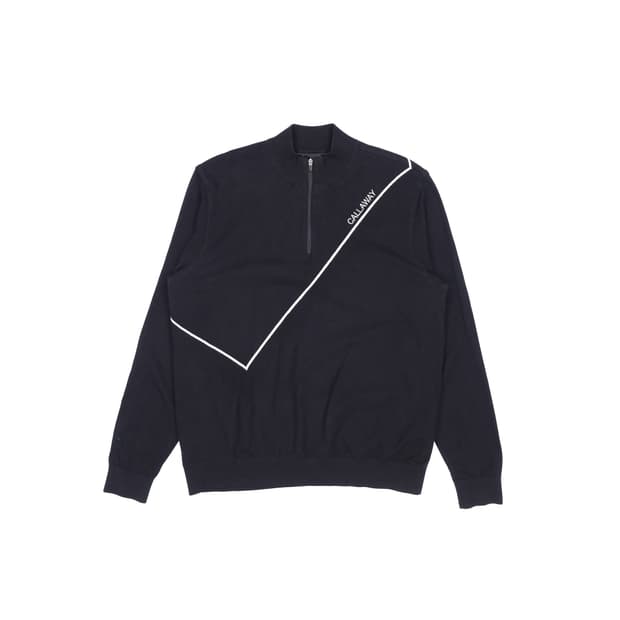 [105] 신형 캘러웨이 남성 골프 블랙 반집업 방풍 니트 N7106