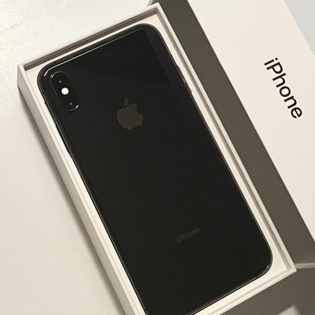 아이폰 Xs max 256 스페이스 그레이 배터리 96% 블랙