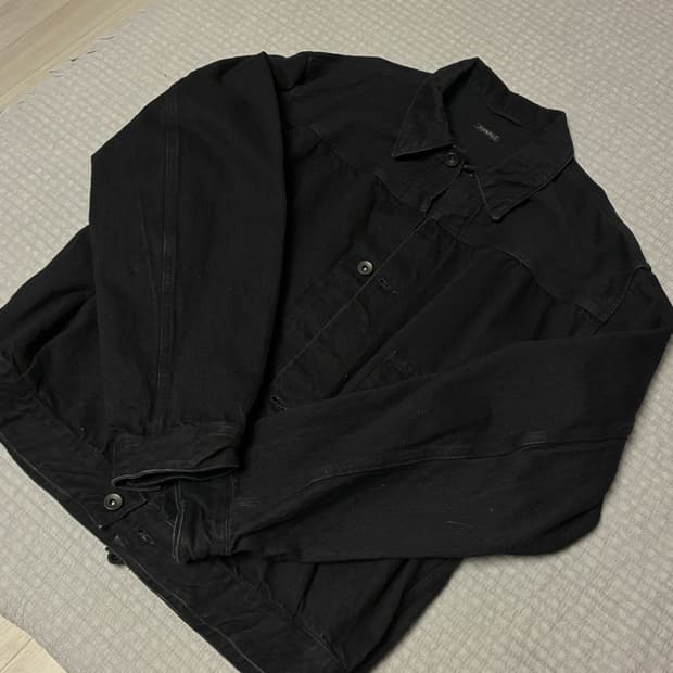 [4] 코모리 신치백 데님자켓 블랙