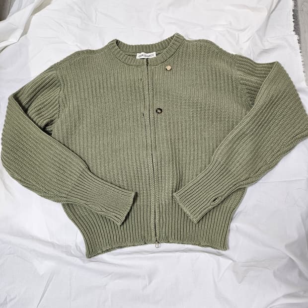 아워레가시 집업 랩 가디건 리파인드 그린 쿼티디안 울 48