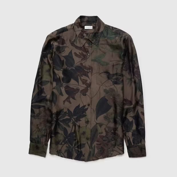 Dries Van Noten flower silk shirts