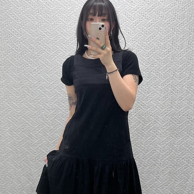 버버리 빈티지 고스모리 키치 스트라이프 프릴 나시원피스 85 C12666