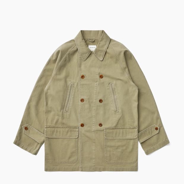 새상품 카키스 더블 초어 코트 카키 L사이즈