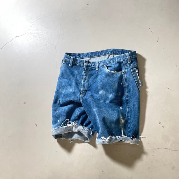 Overzone  Painting Denim Shorts