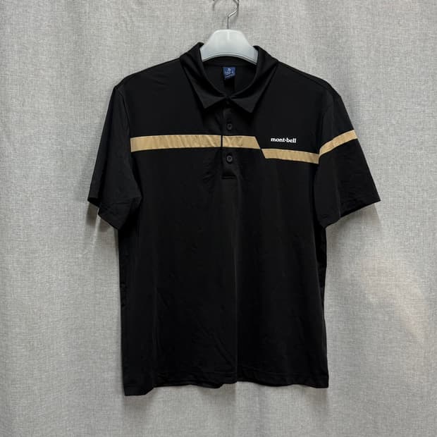[XL] 몽벨 기능성 블랙 반팔 폴로 카라 반팔티