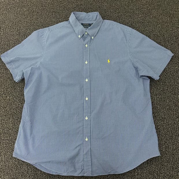 POLO 폴로 랄프로렌 신상 체크 패턴 반팔 셔츠 2XL