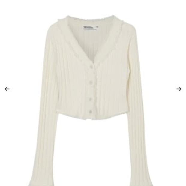 보헤미안서울 태슬 코튼 가디건 아이보리