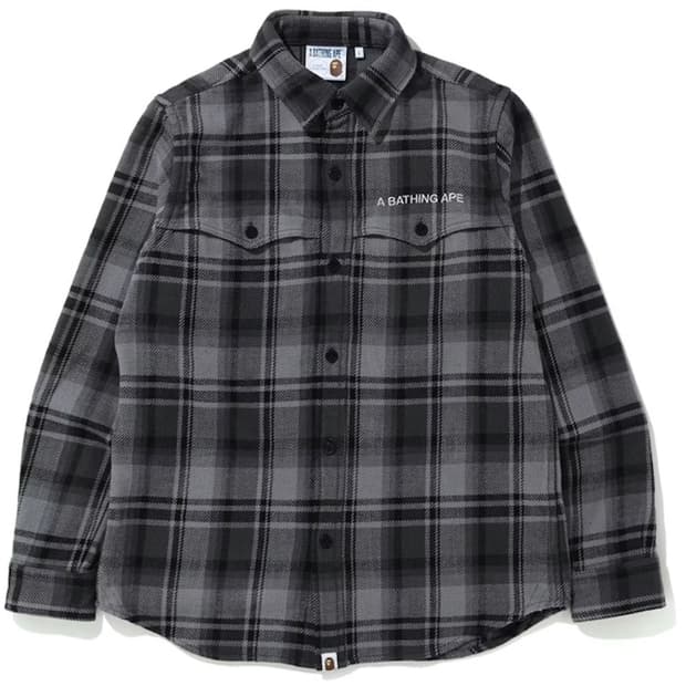 [XL] 베이프 체크 플란넬 셔츠