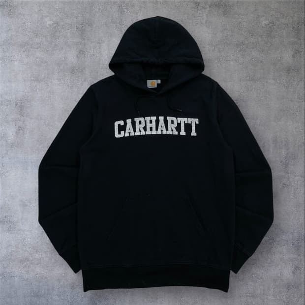 칼하트 스펠아웃 블랙 후드티