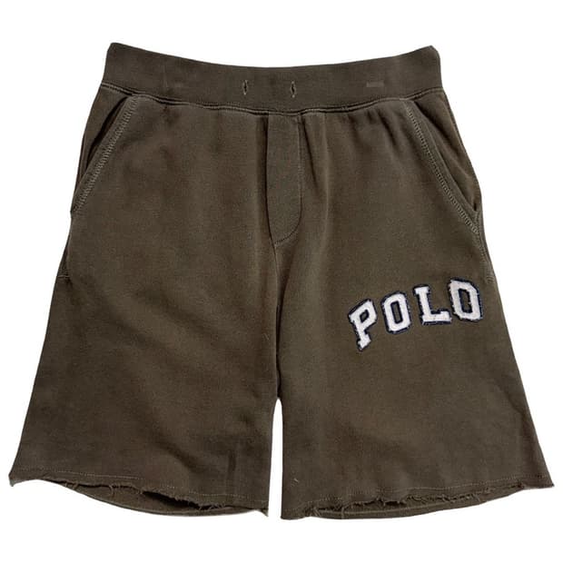 RALPH LAUREN 마드라스 로고 프렌치 테리 쇼츠 M (10-12)