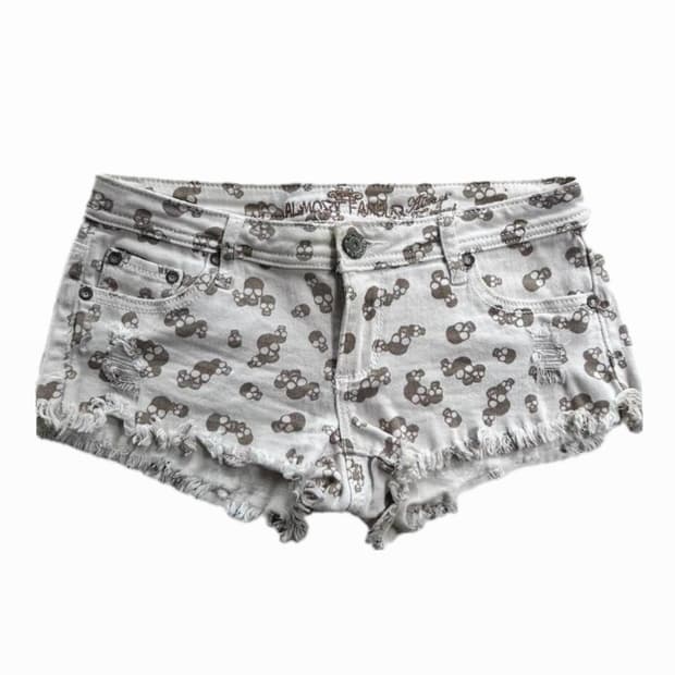 로우라이즈 해골 반바지