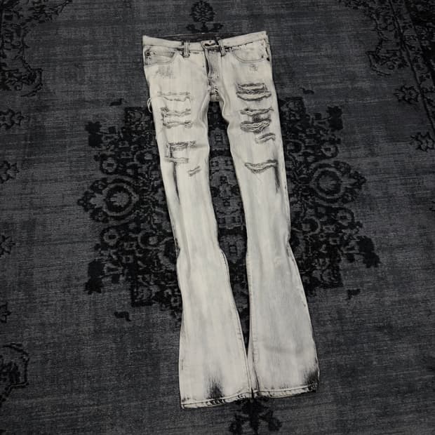Shama distressed washing denim pants