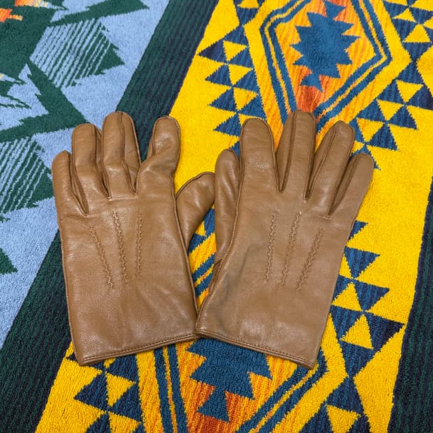 Uniform bridge Leather Glove with Wool