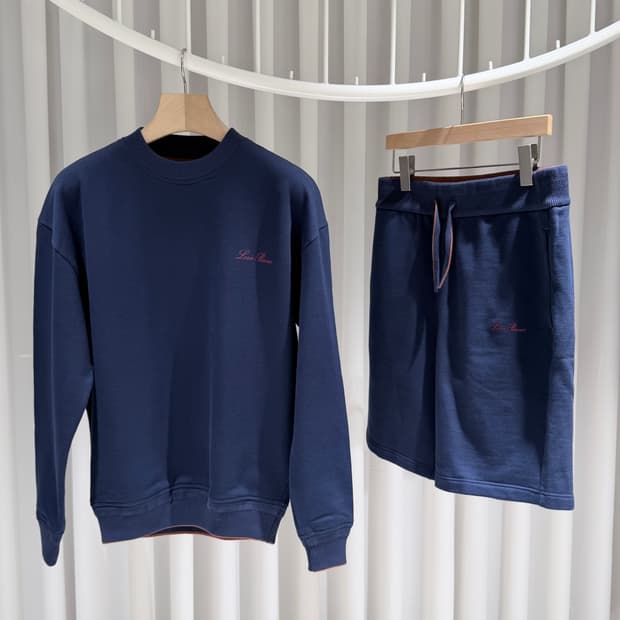 (A+/XS) / 로로피아나 네이비 코튼 셋업