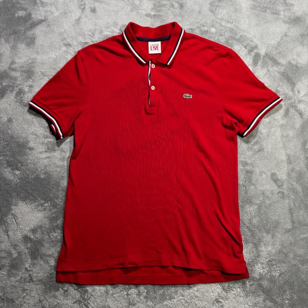 라코스테 레드 폴로티셔츠