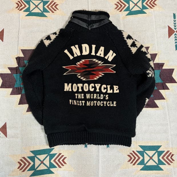 인디안모터사이클 바이커 코위찬 퍼자켓