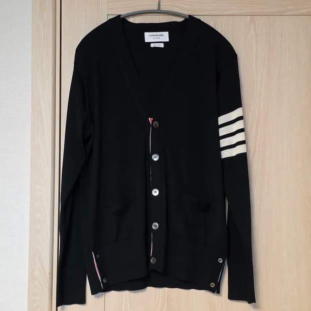 [24/3사이즈] 톰브라운 메리노울 가디건 네이비