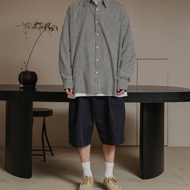 테이크이지 오버핏 체크셔츠 새상품 M
