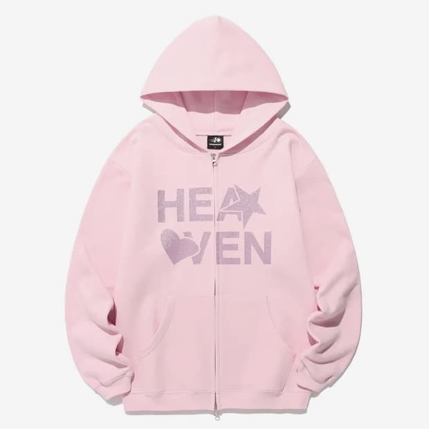 나이트고스트클럽 HEAVEN HOODIE ZIP UP_PINK