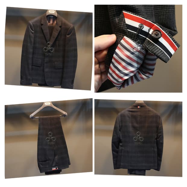 (새상품) 톰브라운 글렌체크 정장 세트 / 자켓2 팬츠1
