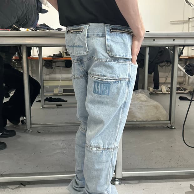 MPa BAG PANTS (STEEL BLUE)